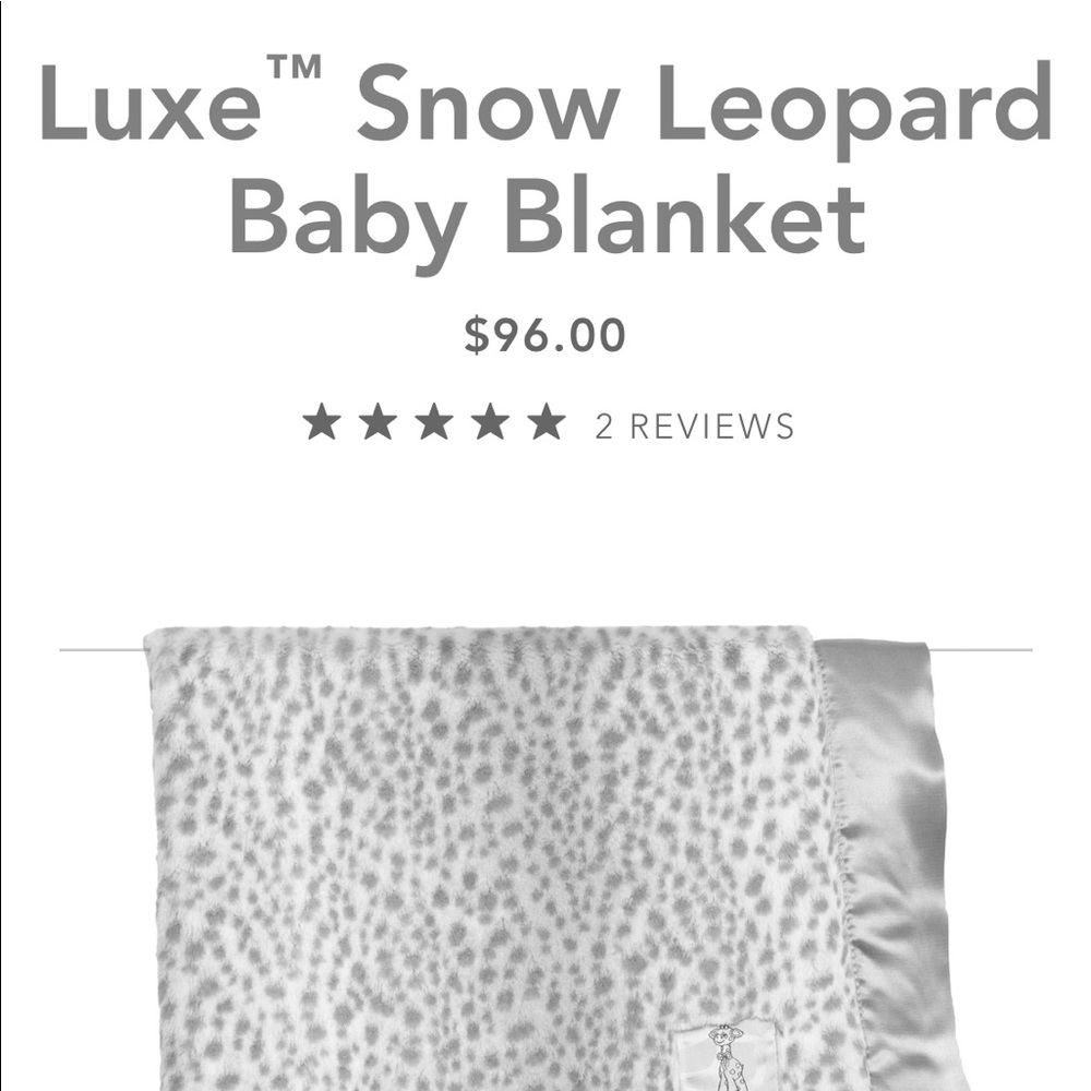 Litte giraffe lux blanket in snow leopard
